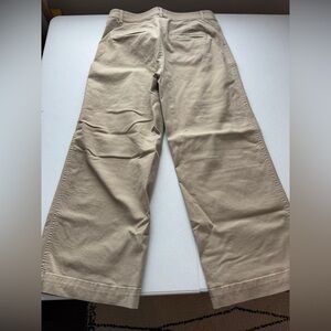 LOFT Beige Wide-Leg Chinos